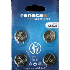 Renata CR2025.CU MFR 3V Lithium in 4er-Blister 165mAh