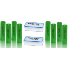 8 x LG INR18650MJ1 - 3500mAh 3,6V - 3,7V Lithium-Ionen-Akku mit 2 x Power Pond Boxen