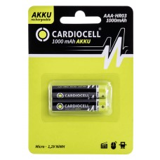 CARDIOCELL Micro-Akku Serie 1100 in 2er-Blister mit 1000mAh