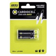 CARDIOCELL Micro-Akku Serie 1100 in 2er-Blister mit 1000mAh