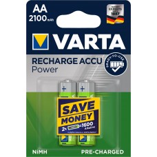 6 x Varta Recharge Accu Power  Akku 56706 AA Mignon HR6 Akku 2100mAh 1,2V