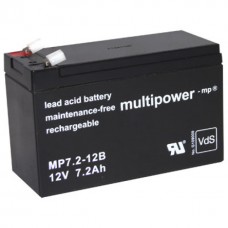 Multipower MP7,2-12B Bleiakku 12V 7,2Ah mit 6,3 mm Faston