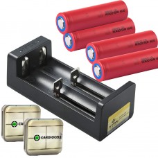 4 x Panasonic Sanyo NCR20700B Li-Ion Akku 4250mAh + Xtar MC2 Ladgerät + 2 Boxen