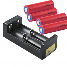 4 x Panasonic Sanyo NCR20700B Li-Ion Akku 4250mAh + Xtar MC2 Ladgerät