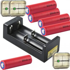 5 x Panasonic Sanyo NCR20700B Li-Ion Akku 4250mAh + Xtar MC2 Ladgerät + 3 Boxen