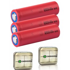 3 x Panasonic Sanyo NCR20700B Li-Ionen Akku 3,6V - 3,7 V 20A 4250mAh + 2 Boxen