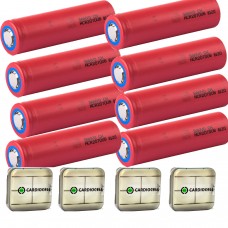 8 x Panasonic Sanyo NCR20700B Li-Ionen Akku 3,6V - 3,7 V 20A 4250mAh + 4 Boxen