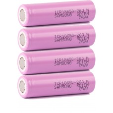 4 x Samsung ICR18650-26J 3,6V 2600mAh 5,2A Lithium Ionen Akku lose bulk