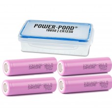 4 x Samsung ICR18650-26J 3,6V 2600mAh 5,2A Lithium Ionen Akku & Pond Wetter Box