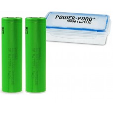 2x Sony Konion US18650VTC4, 3,7V, 2100mAh, 30A, 18650 mit Pond Wetter Box