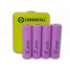 4x Samsung ICR18650-26F 2600mAh Lithium Ionen inkl. 4er Cardiocell Box