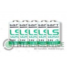 5x Saft LS14250 1/2 AA Lithium 3,6V 1200mAh