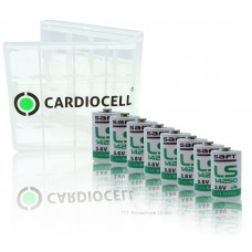 8 x Saft Lithium Batterie 1/2 AA Mignon LS 14250 3,6V 1200mAh mit CardioCell Box