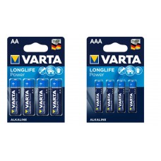 8 x Varta Longlife Power / HighEnergy - 4 x AA LR6 & 4 x AAA LR03 - Batterien