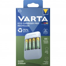 VARTA Eco Charger Pro Recycled 4x AA 56816 2100mAh