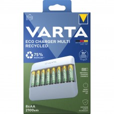 VARTA Eco Charger Multi Recycled 8x AA 56816 2100mAh