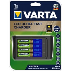 1 x Varta 57675 101 441 LCD Ultra Fast Ladegerät mit. 4 x AA Akkus 2500mAh 56686